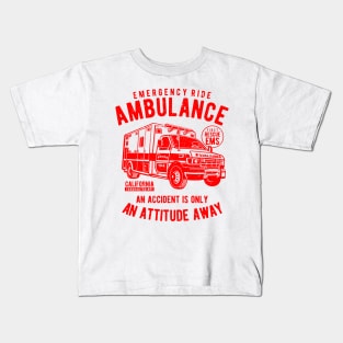 EMT Emergency Worker | Ambulance Attitude Kids T-Shirt